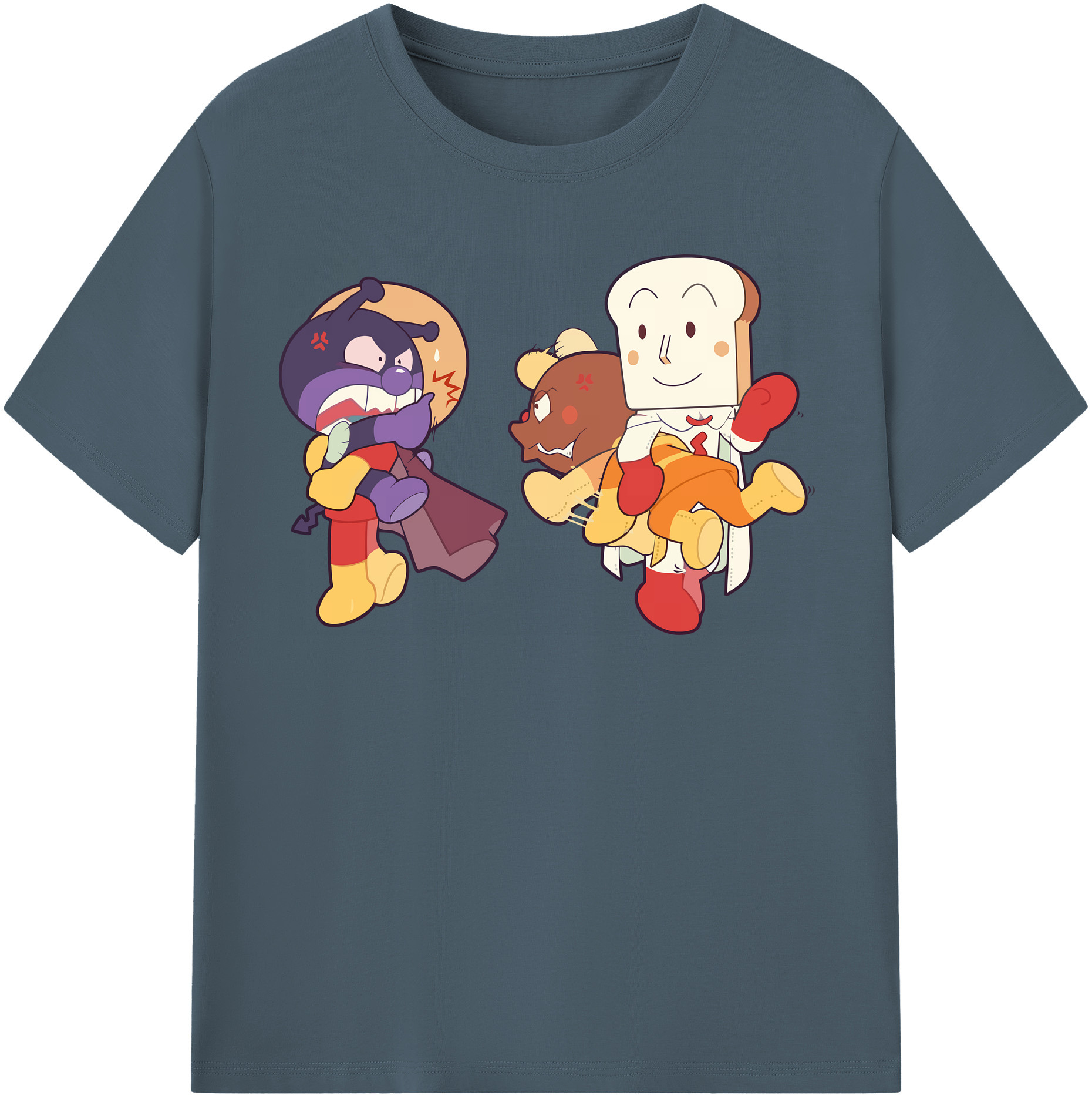 （画像用） アンパンマン Anpanman 綿100％半袖Tシャツ（フロントプリント）